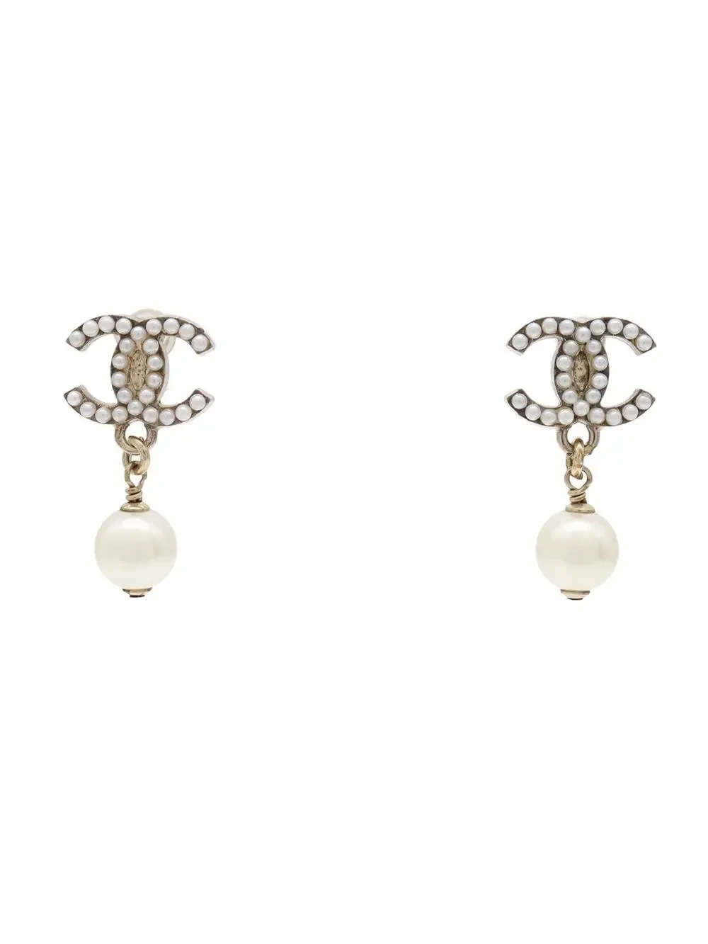 Chanel Cc Logo Earrings Metal #357826C64B